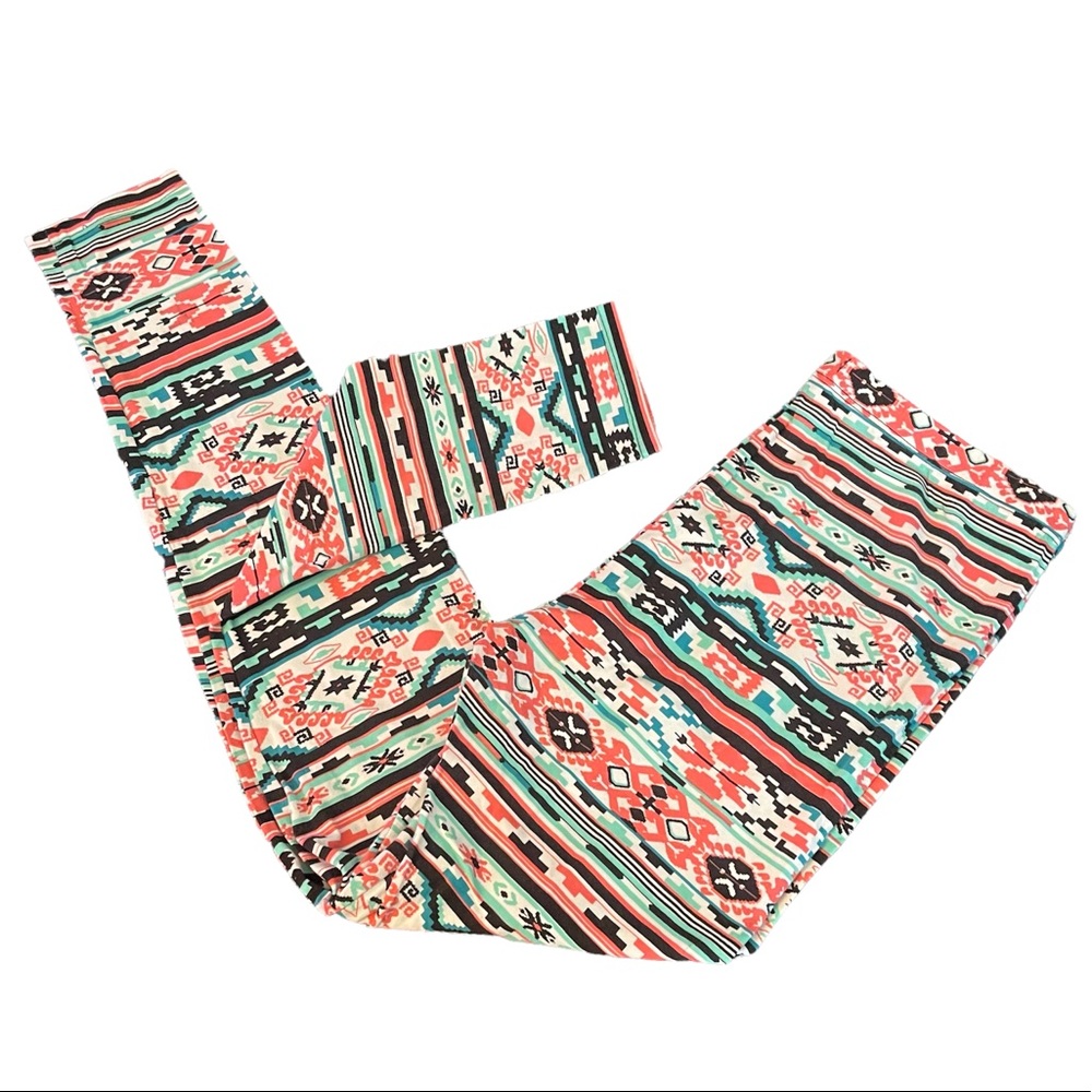 3/$25 Rue 21 Aztec Tribal Super Soft and Stretchy Multicolor Leggings NWOT